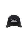 Versace Black Embroidered Cap In Black