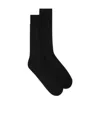 Versace Embroidered-logo Socks In Black