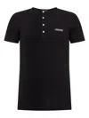 Versace Embroidered Logo Under Shirt In Black
