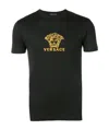 Versace Embroidered Logo T-shirt In Black