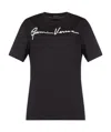 Versace Embroidered Logo T-shirt In Black