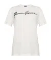 Versace Embroidered Logo T-shirt In White