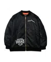 Versace Donatella Embroidery Bomber Jacket In Black