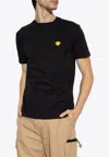 Versace Medusa Embroidered Black Cotton Jersey T-shirt In Black