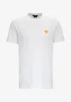 Versace White Cotton Jersey T-shirt With Medusa Head Motif In White