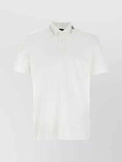 Versace White Polo Shirt With Medusa Detail On The Collar