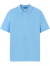 Versace Short Sleeve Polo Shirt In Blue