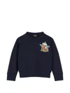 Versace Embroidered Sweatshirt In Blue