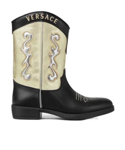 VERSACE EMBROIDERED TEXAS BOOTS