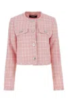 Versace Embroidered Tweed Blazer