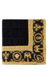 Versace Embroidered Wool And Silk  I Â™¡ Baroque Blanket In Black