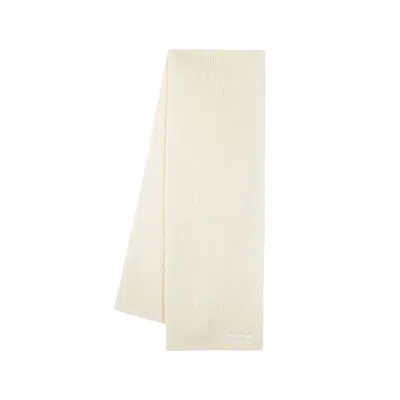 Versace Embroidery 1978 Re Ed. Logo Scarf - Cotton - Beige In Neutrals