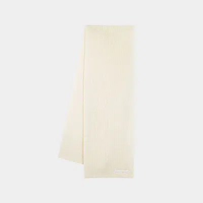 Versace Embroidery  1978 Re Ed. Logo Scarf In Beige