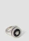 Versace Medusa Logo Detailed Ring In Silver