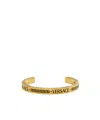 Versace Engraved-logo Cuff Bracelet