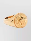 Versace Engraved Medusa Head Brass Rings