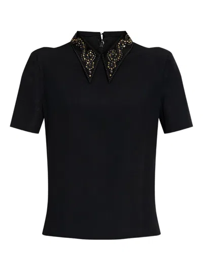 VERSACE ENVERS SATIN TOP WITH STUDS