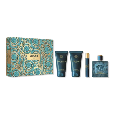 Versace Eros Eau De Toilette 4 Piece Gift Set