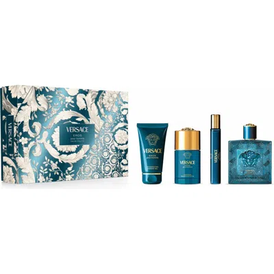 VERSACE VERSACE EROS EAU DE TOILETTE 4-PIECE GIFT SET $197 VALUE