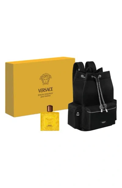 Versace Eros Energy Eau De Parfum Gift Set (limited Edition) $165 Value In Transparent