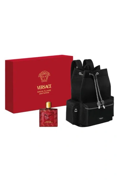 Versace Eros Flame Eau De Parfum Fragrance Set (limited Edition) $165 Value In Transparent