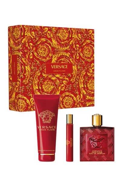 Versace Eros Flame Eau De Parfum Gift Set $170 Value In White
