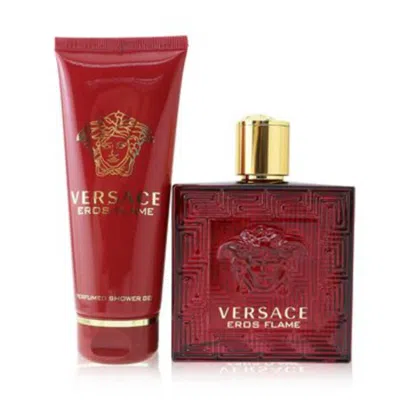 Versace Eros Flame /  Traveler Set (m) In Pink/black