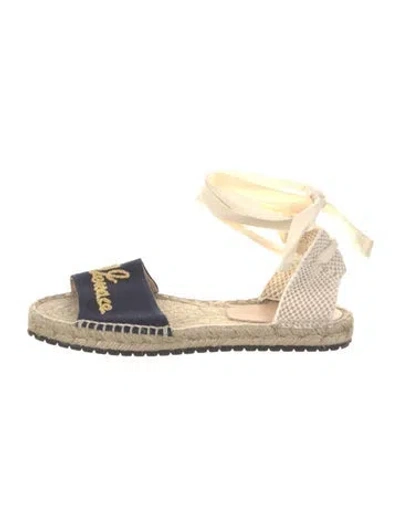 Pre-owned Versace Espadrilles In Neutral