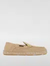 Versace Espadrillas Stile Mocassino In Suede In Mastik