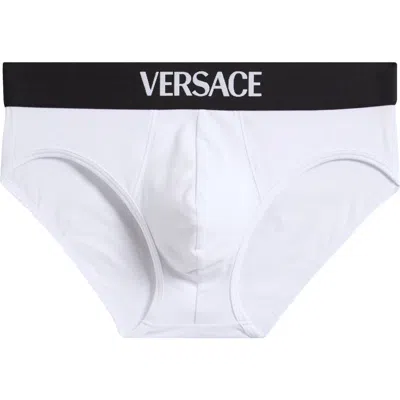 VERSACE VERSACE ESSENTIAL LOGO STRETCH COTTON BRIEFS