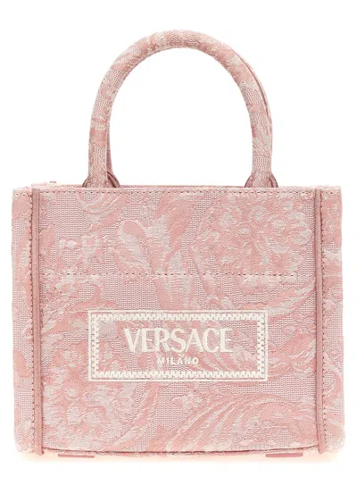 Versace Extra Small Athena Tote Bag In Pink