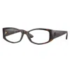 Versace Demo Irregular Ladies Eyeglasses Ve3343 5429 52 In Black