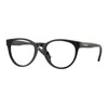 Versace Eyeglasses Round Full Rim, Crystal Frame And Clear Demo Lenses Lens Vk3321u148 In Black