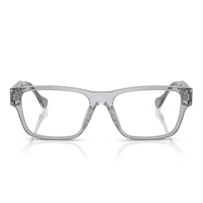 Versace Eyeglasses Ve3390 U 5432 Transparent Gray/transparent Men In Metallic