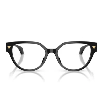Versace Eyeglasses Ve3394 D Gb1 Black/transparent Women In Pattern