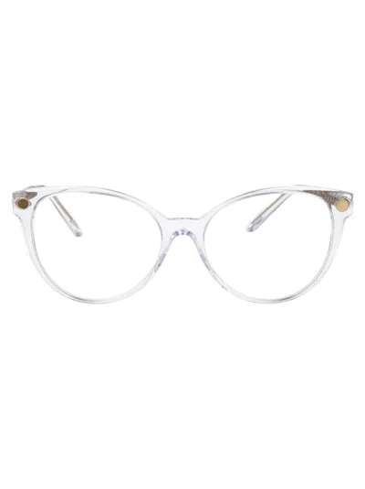 Versace Butterfly-frame Glasses In 148 Crystal