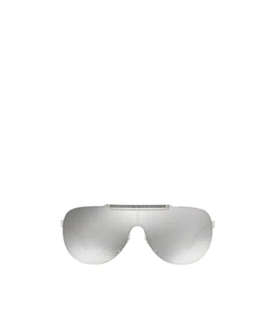 Versace Eyewear Aviator Sunglasses In Gray