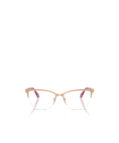 Versace Eyewear Cat Eye Frame Glasses In Brown