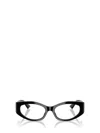 Versace 53mm Irregular Optical Glasses In Black