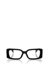 Versace Medusa-plaque Rectangle-frame Glasses In Black