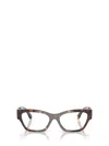 Versace 52mm Cat Eye Optical Glasses In Brown