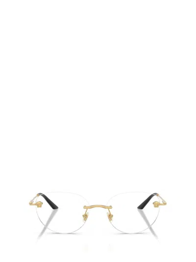 Versace Eyewear Eyeglasses In Gold