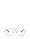 Versace 59mm Pilot Optical Glasses In Silver