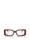 Versace 53mm Rectangular Optical Glasses In Red