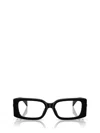 Versace Medusa-plaque Rectangle-frame Glasses In Black