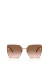 Versace 63mm Oversize Gradient Square Sunglasses In Pink