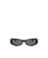 Versace 54mm Polarized Irregular Sunglasses In Black