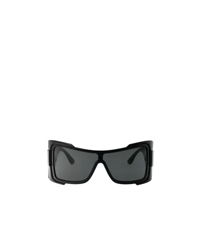 Versace Eyewear Irregular Frame Sunglasses In Black