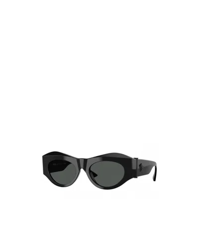 Versace Full Frame Sunglasses In Black