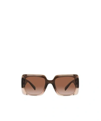 Versace Eyewear Medusa Embellished Sunglasses In Brown